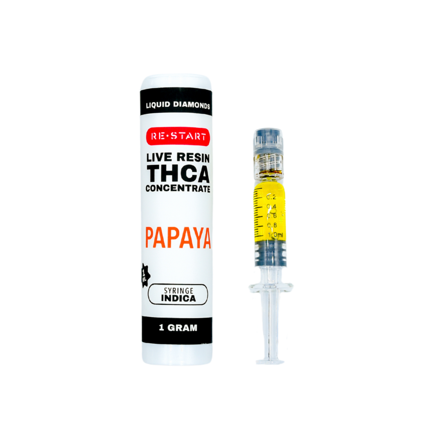 THCA Live Resin Dab Syringe (I) Papaya + Free Accessory / 1ml/1G (Reg. Price $45)